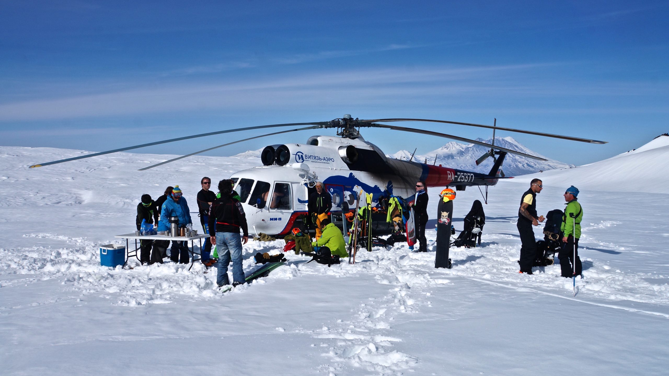 lunch straight on the Kamchatka slopes